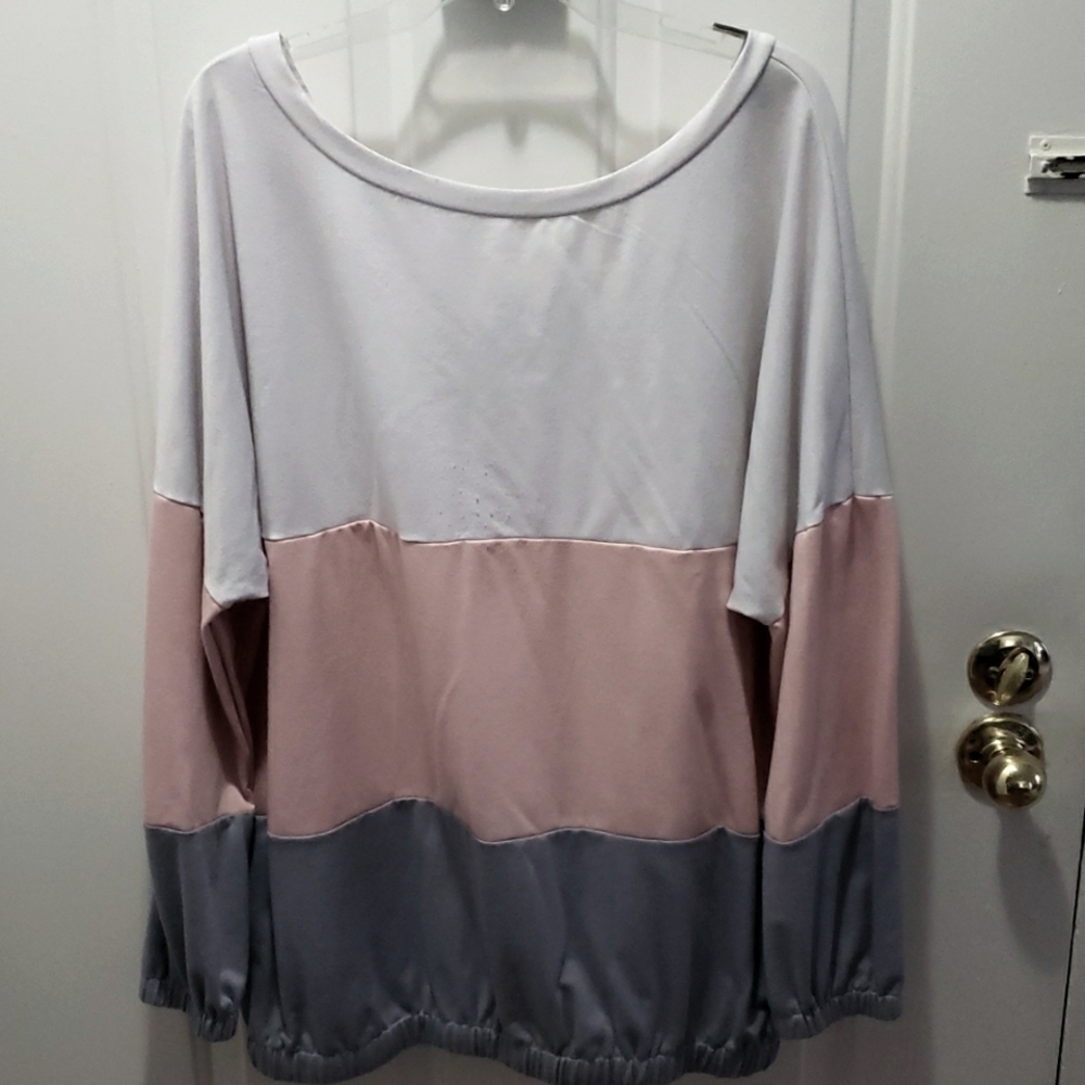 Color block lightweight blouse